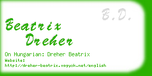 beatrix dreher business card